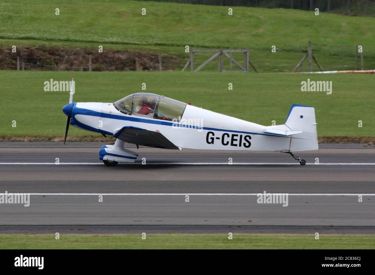 G-CEIS, a privately owned Jodel DR.1050 Ambassadeur, at Prestwick Airport in Ayrshire. Stock Photo