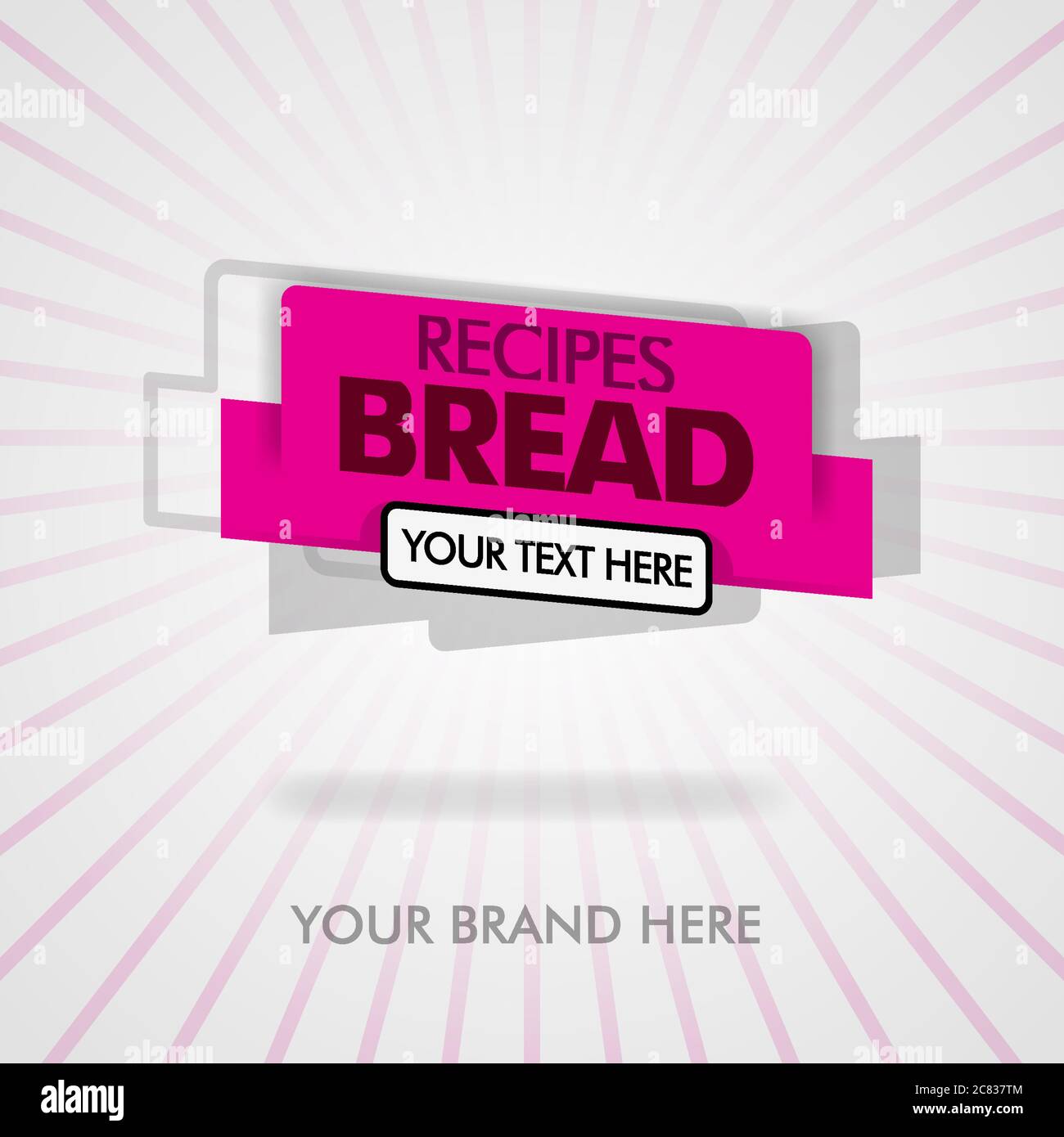 Bread food recipes. cover buku resep roti perancis. bread recipes cookbook. can be for promotion, advertising, marketing. suitable for print, magazine Stock Vector