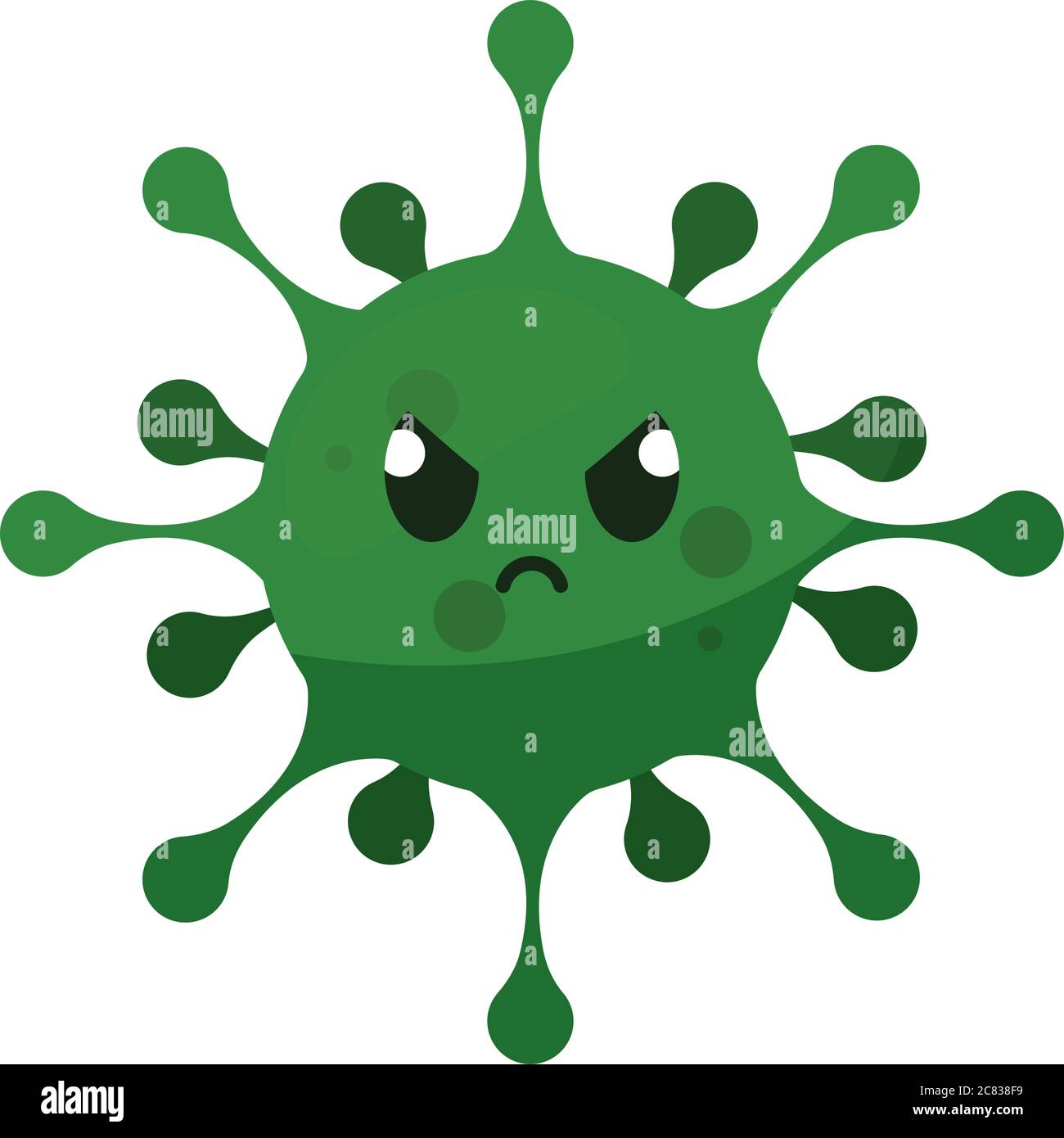 Green virus cartoon Stock Vector