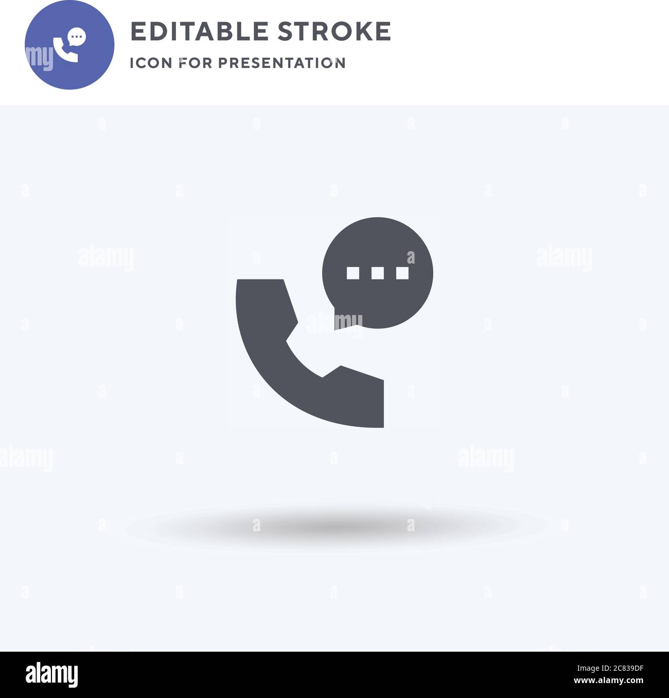 Phone Call icon vector, filled flat sign, solid pictogram isolated on ...