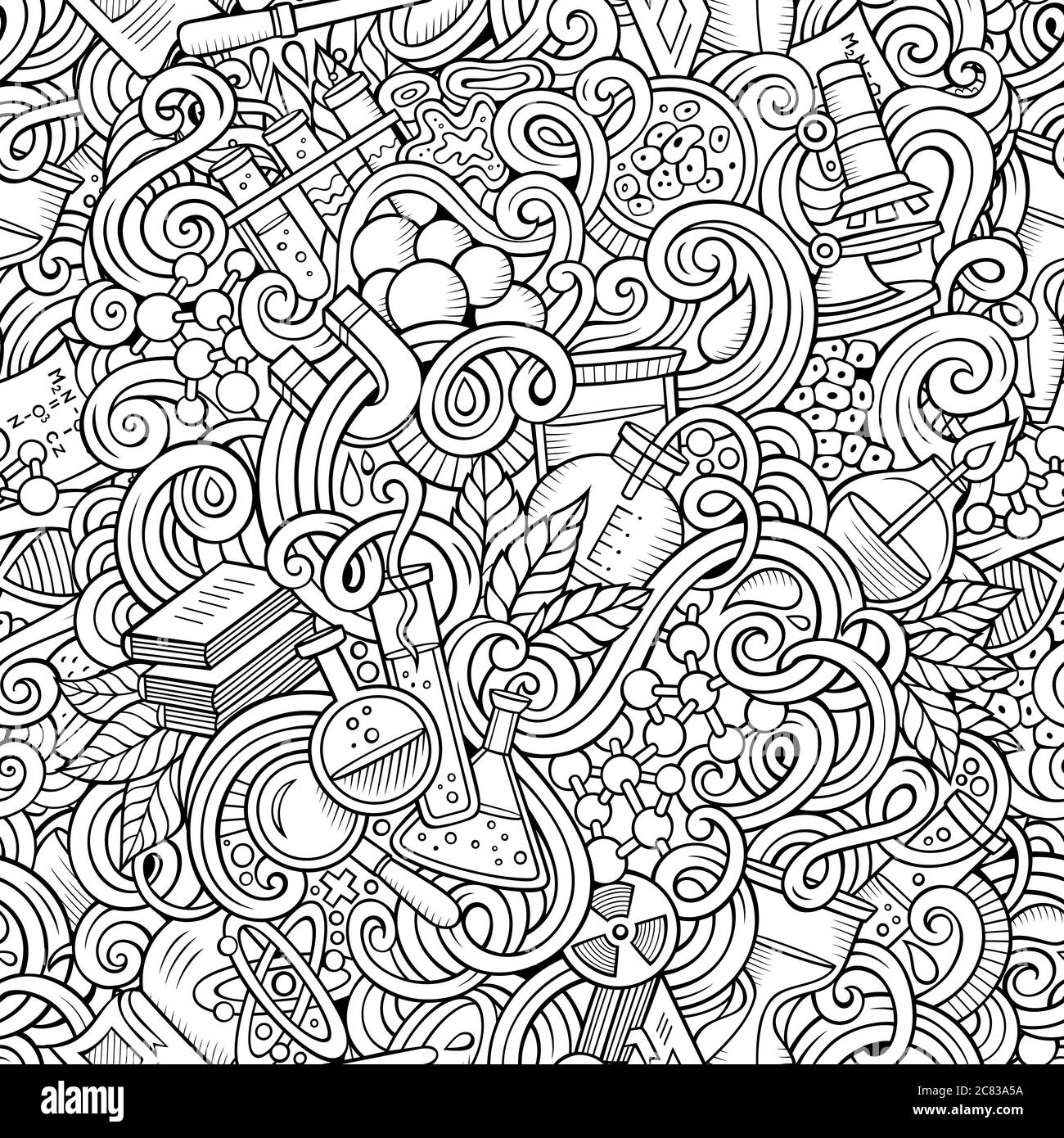 Physics education seamless pattern Cut Out Stock Images & Pictures - Alamy