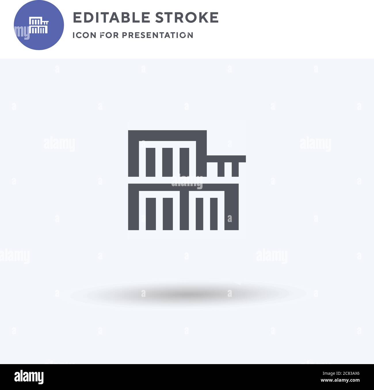 Chalet icon vector, filled flat sign, solid pictogram isolated on white ...