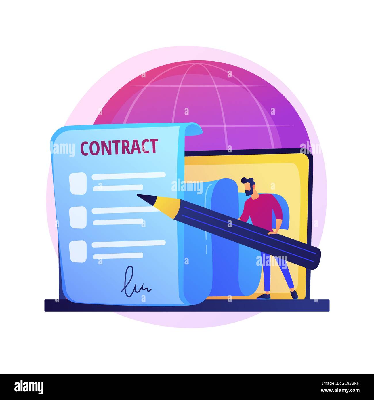 Electronic contract abstract concept Cut Out Stock Images & Pictures ...