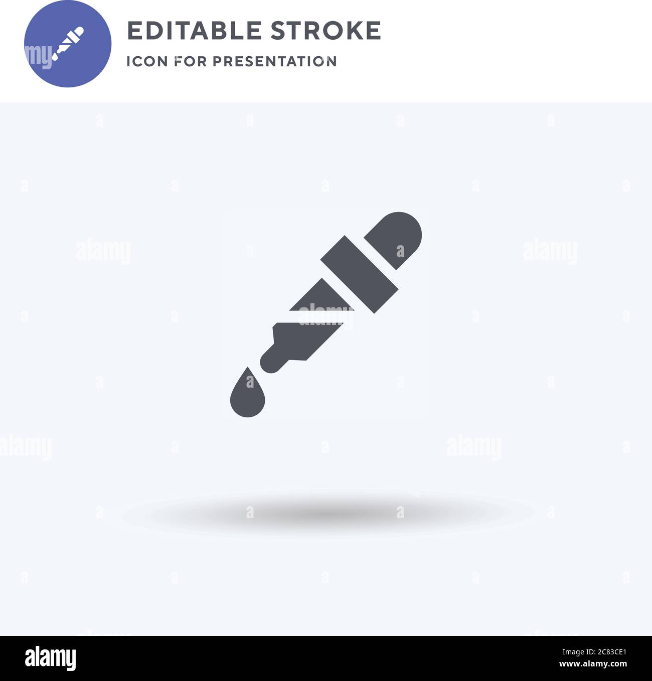 Ink Dropper icon vector, filled flat sign, solid pictogram isolated on ...