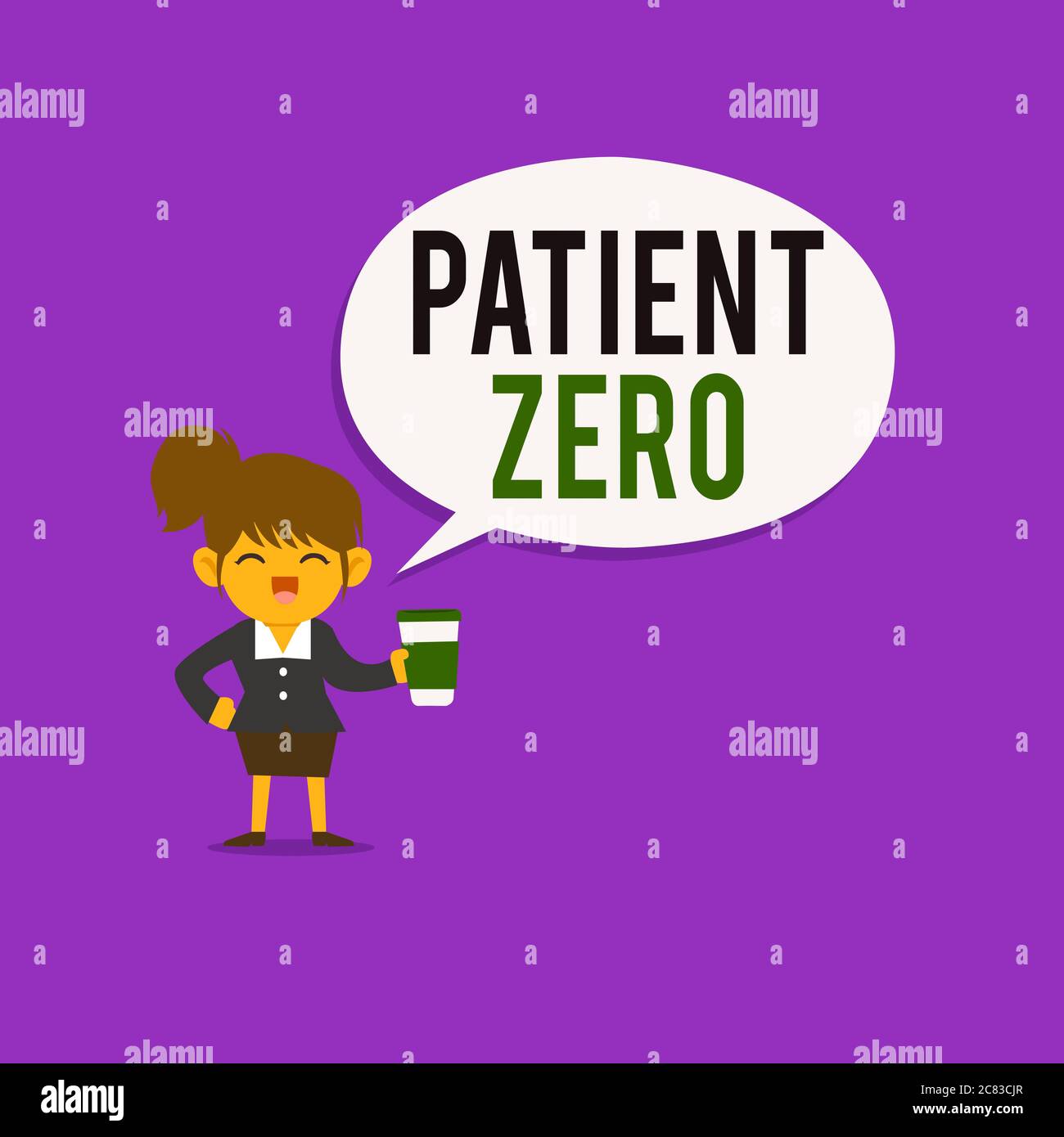 Conceptual hand writing showing Patient Zero. Concept meaning primary