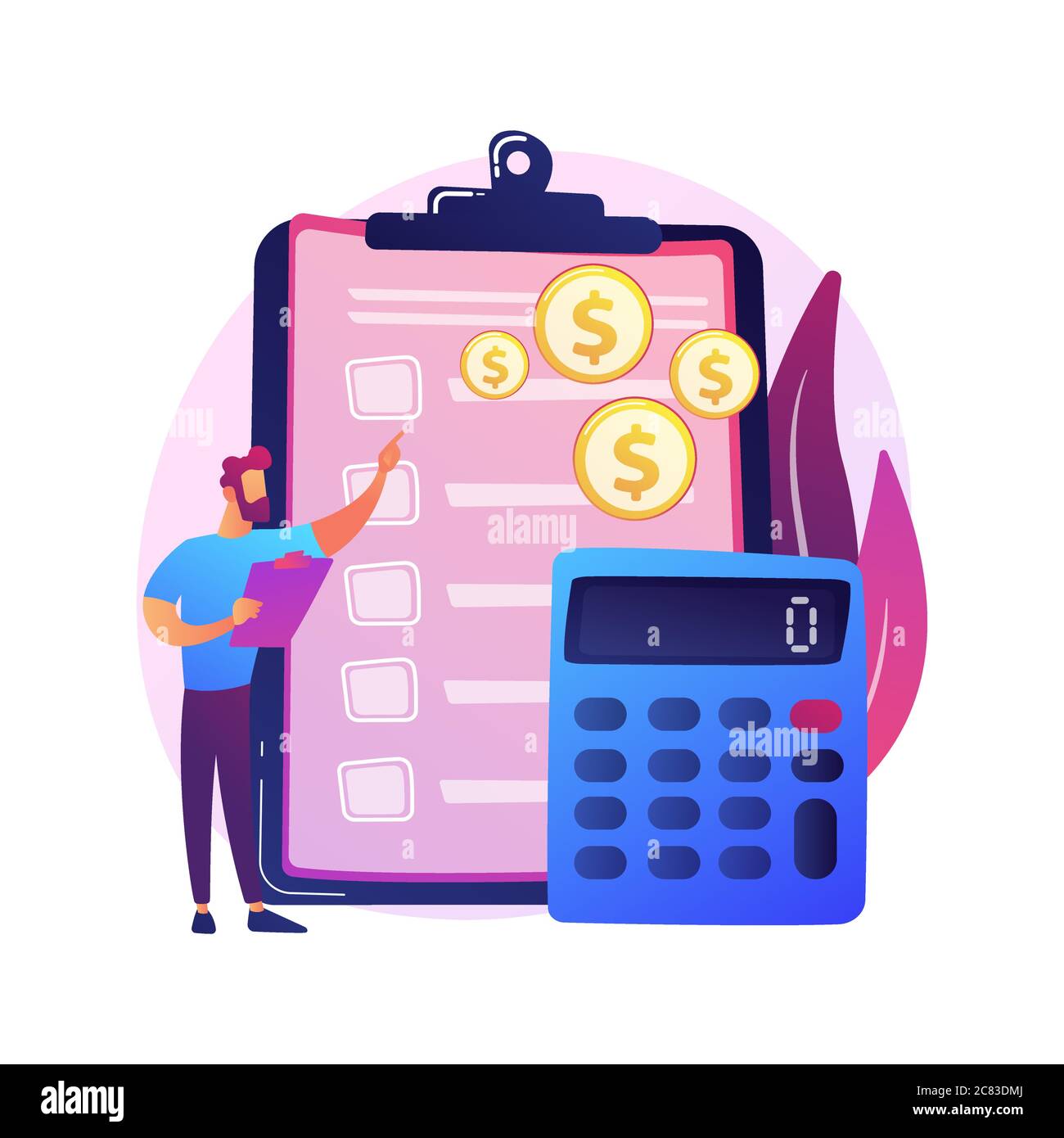 Business woman financial accounting Cut Out