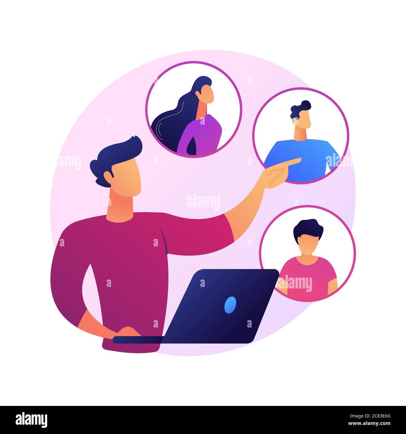 Social network, chatting vector concept metaphor. Stock Vector