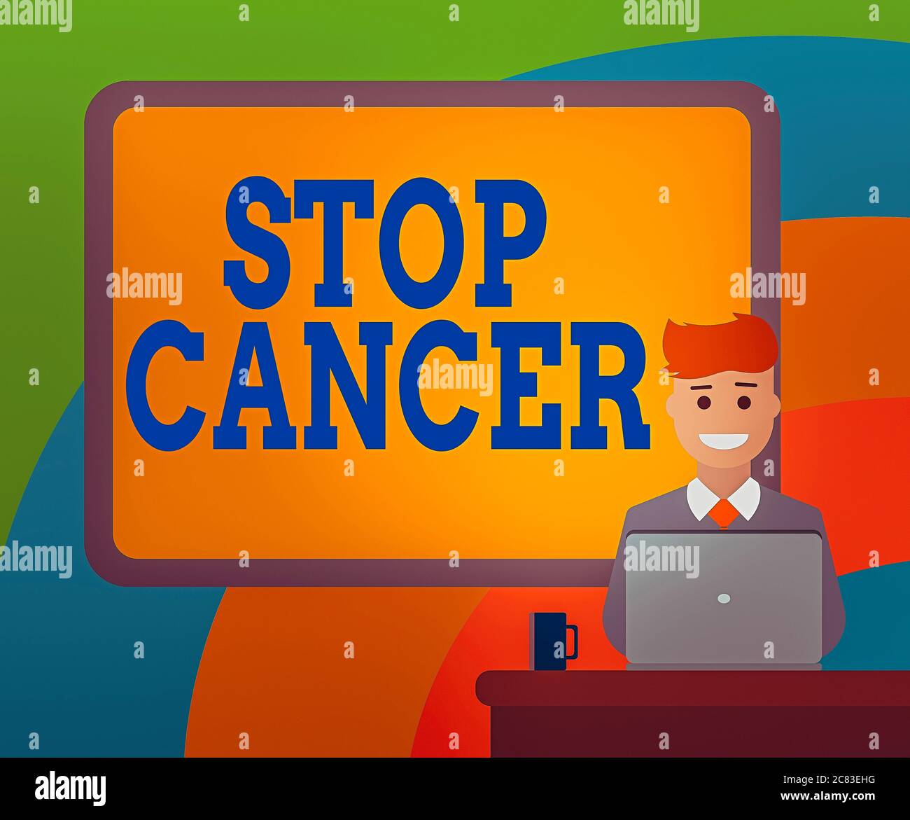 Conceptual hand writing showing Stop Cancer. Concept meaning prevent ...