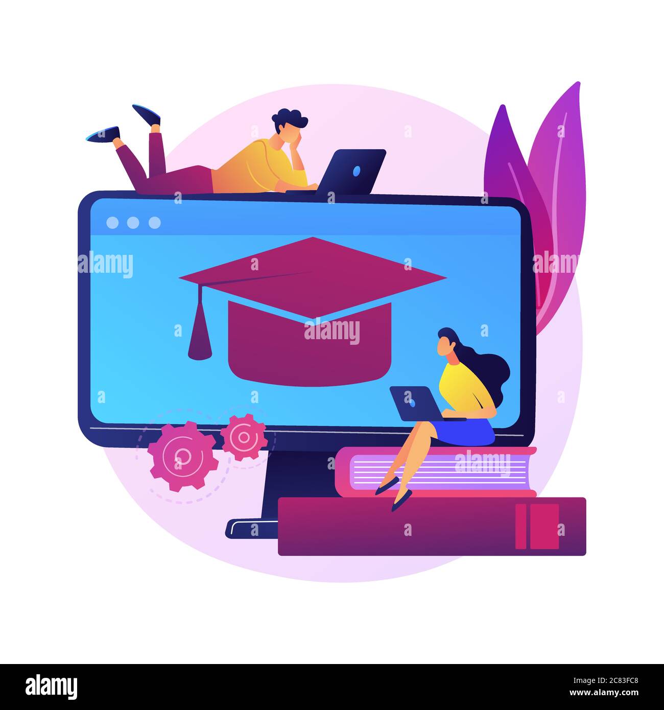Color theory online studying vector concept metaphor Stock Vector Image ...