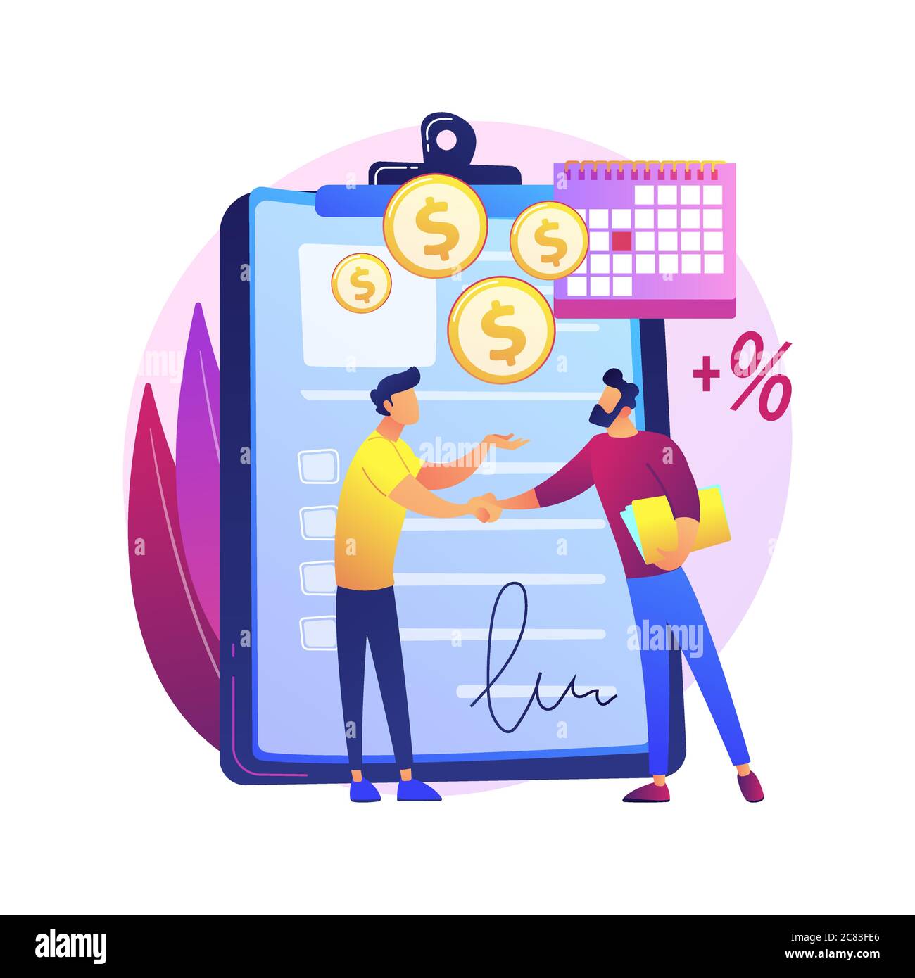 Promissory note vector concept metaphor Stock Vector