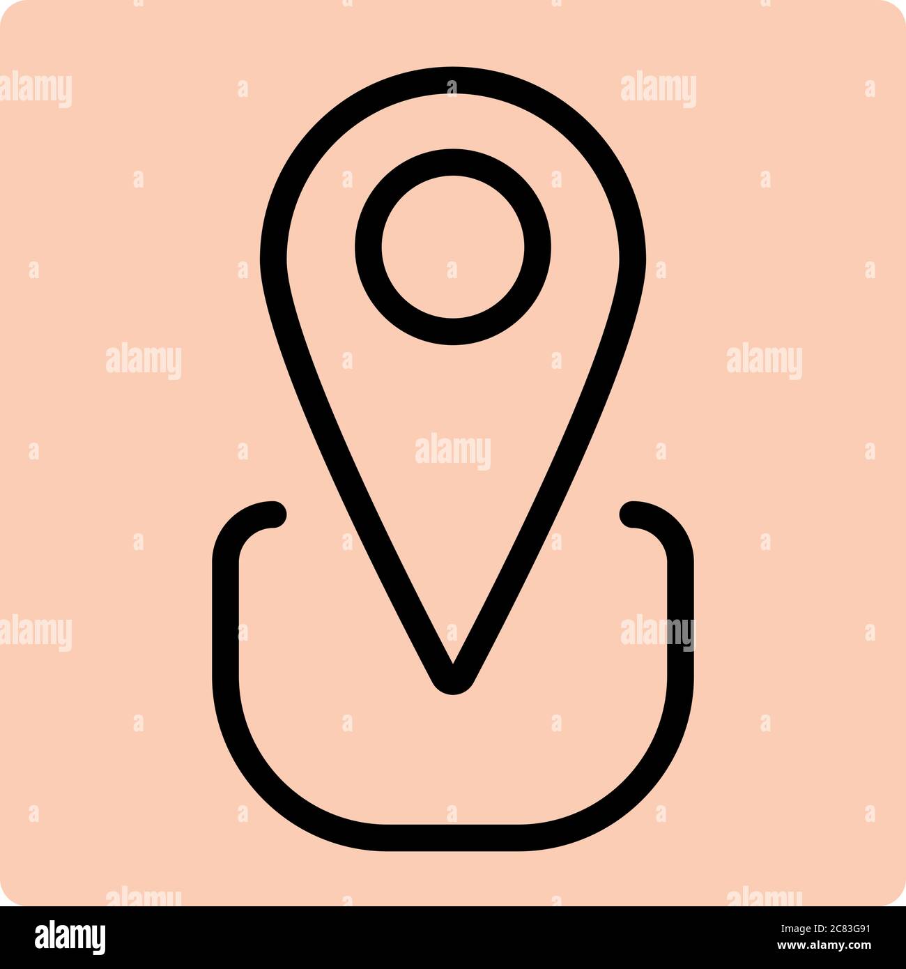 Location Line Icon for Logistic Company. Vector illustration EPS 10 ...