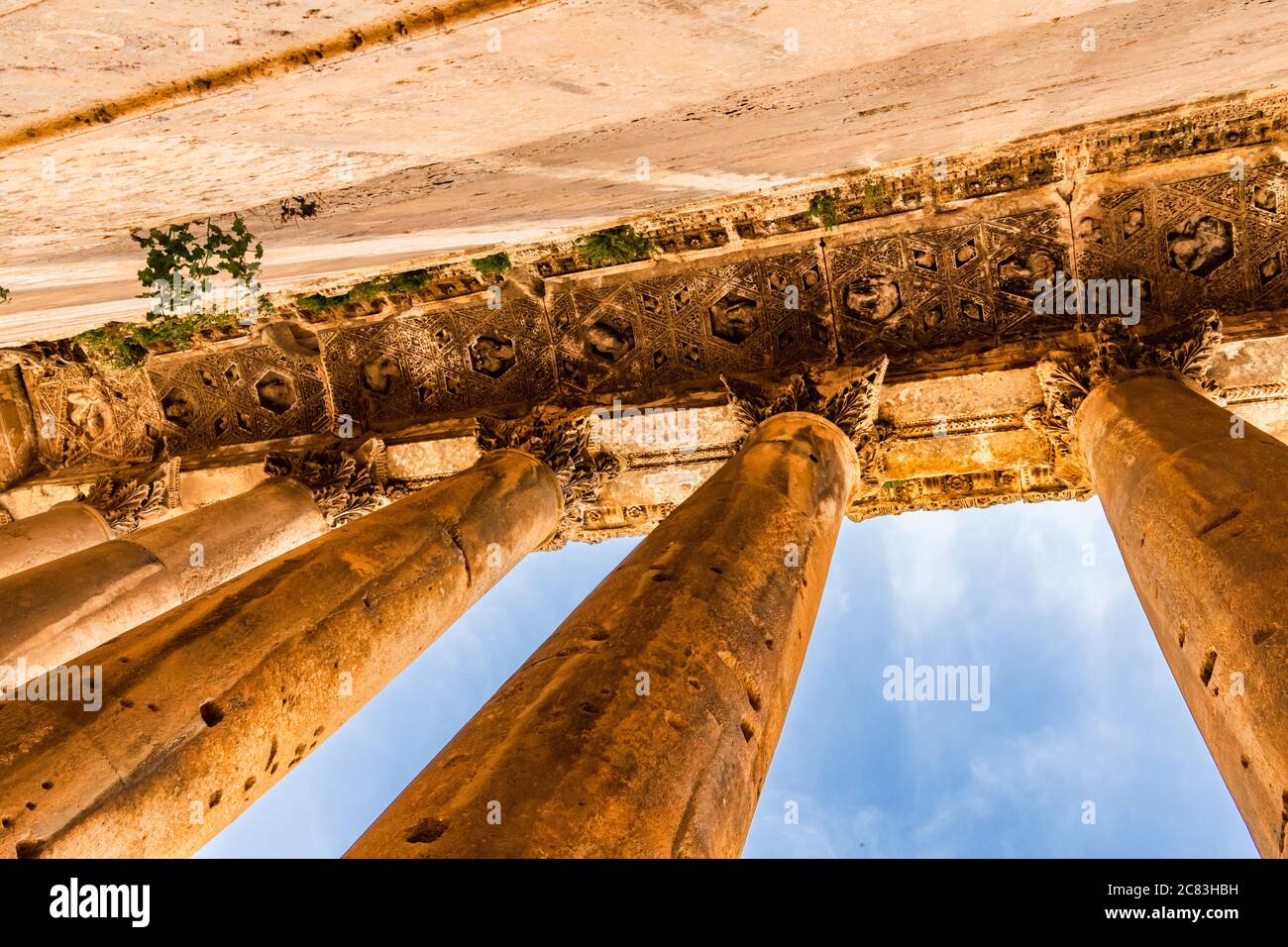 Baalbek Roman temple ruins in Baalbek, Lebanon Stock Photo - Alamy