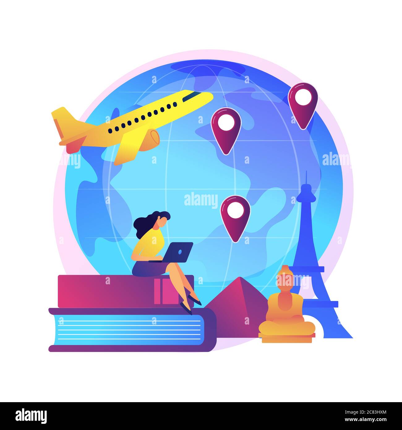 International tourism vector concept metaphor Stock Vector