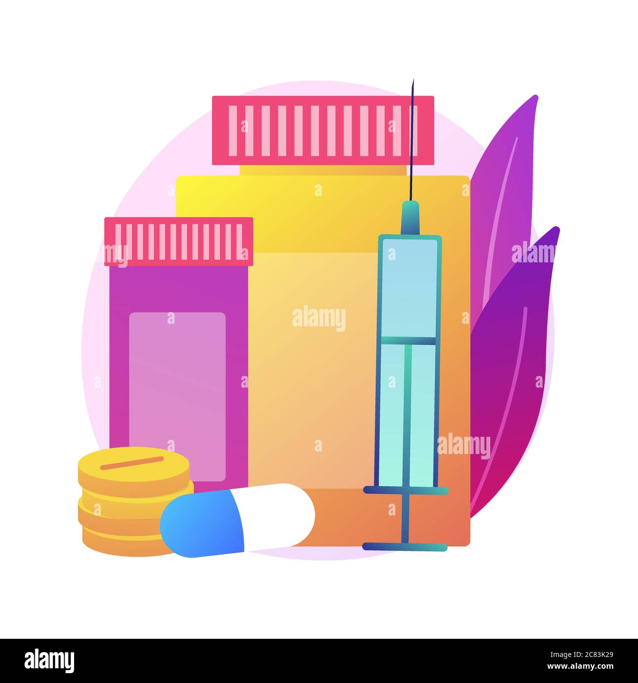 Medications prescription vector concept metaphor Stock Vector