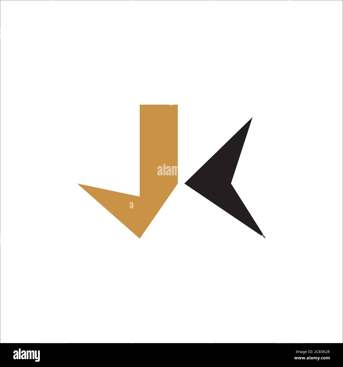 Initial letter jk logo or kj logo vector design template Stock Vector ...