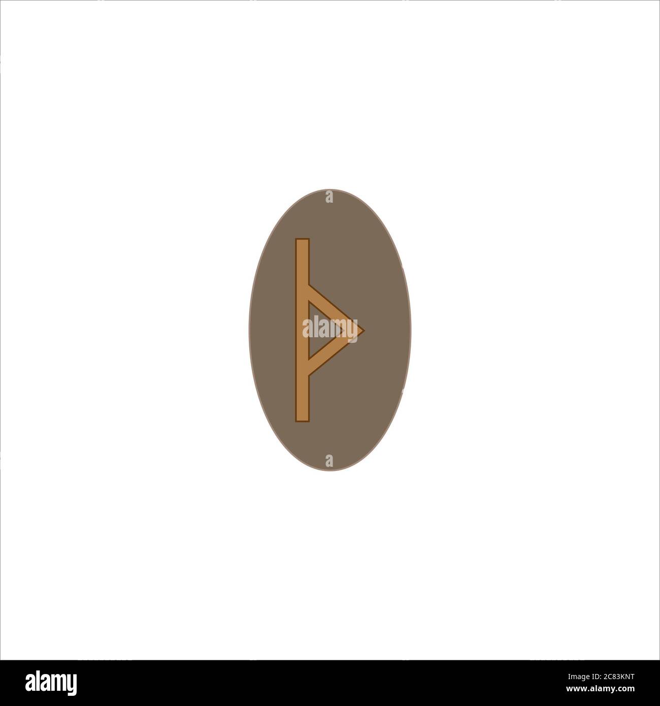 Thurisaz Rune Rounded The Thurisaz Viking rune symbol for web and mobile design isolated on a ...