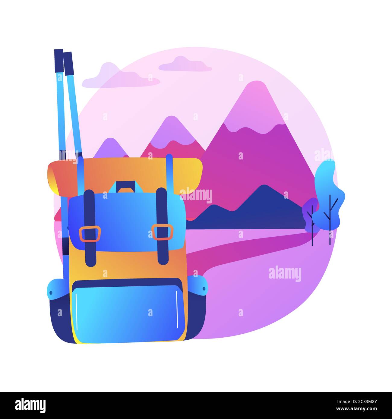 Summer hiking vector concept metaphor Stock Vector Image & Art - Alamy