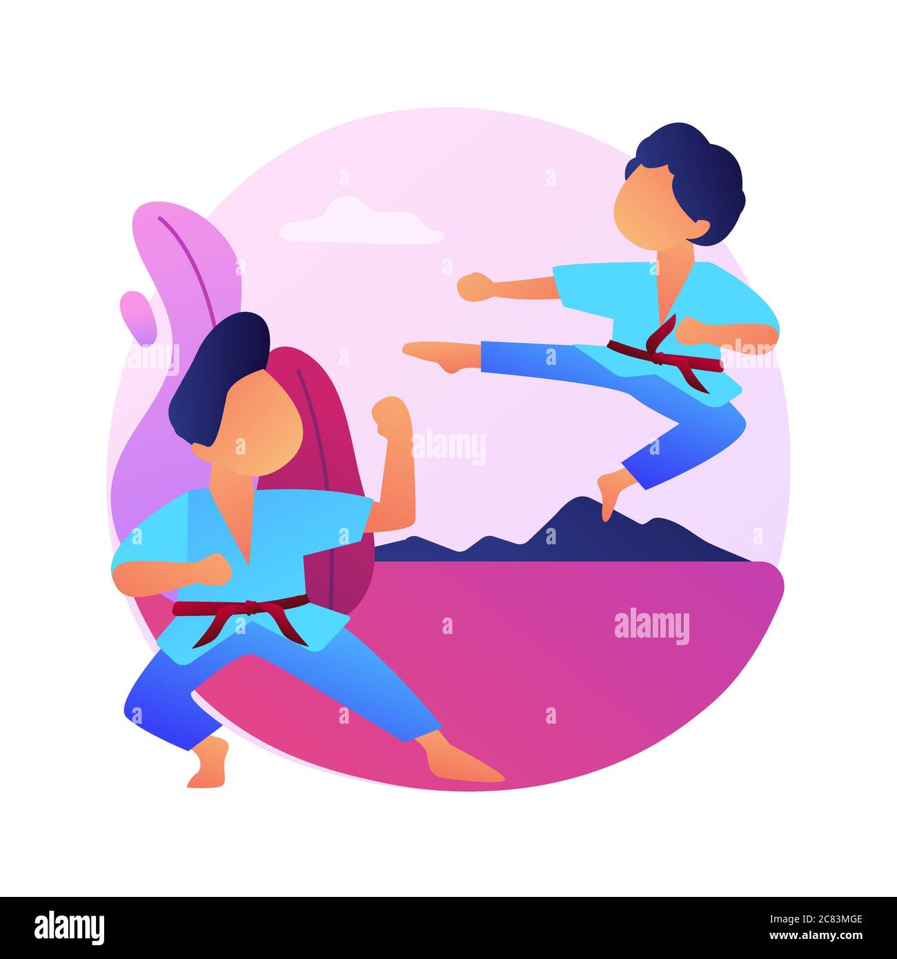 Martial arts school vector concept metaphor Stock Vector