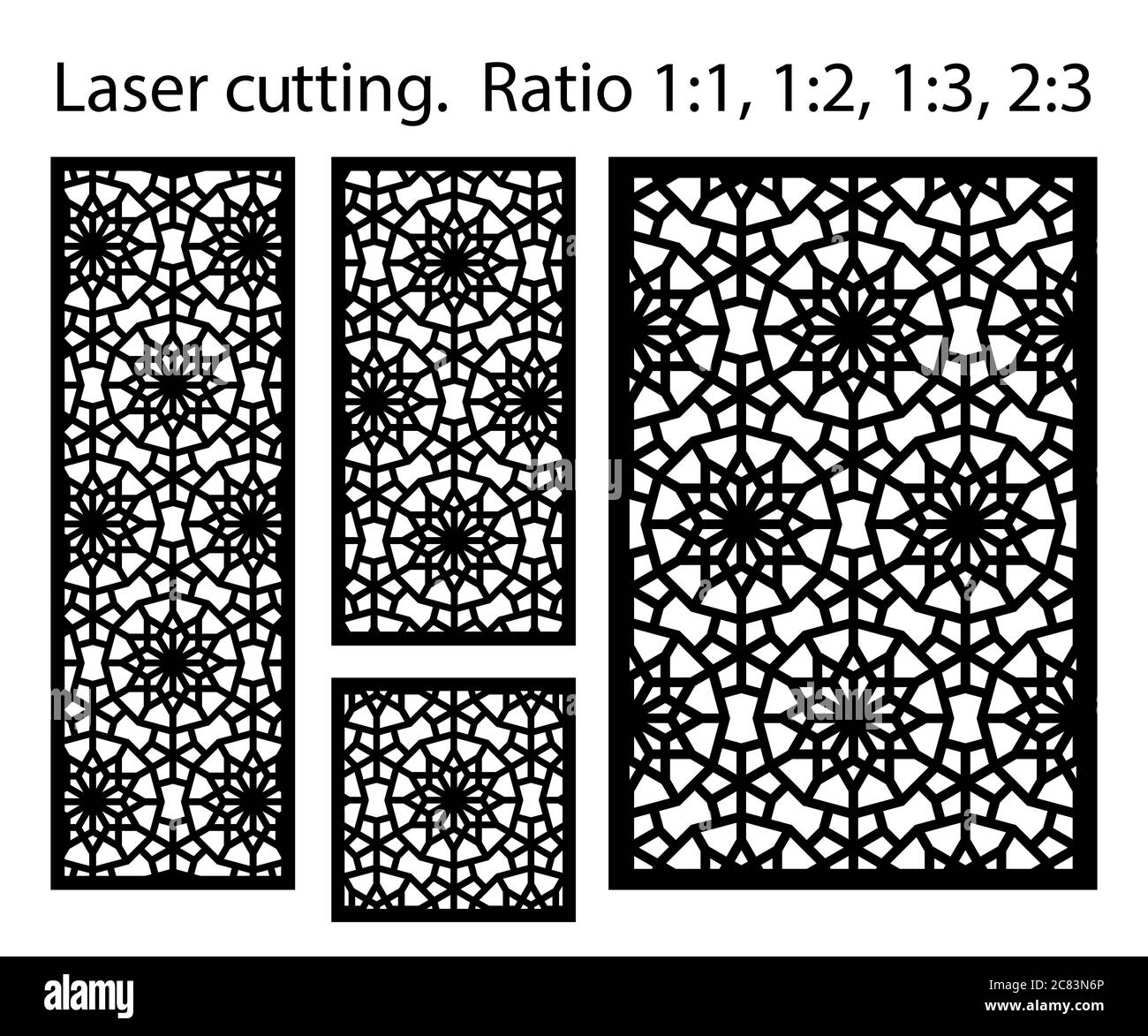 Arabic islamic decorative wall, screen, panel pattern with stars ...