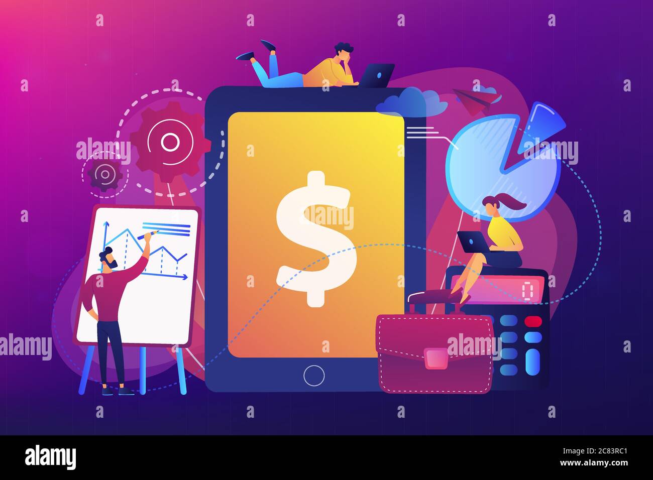 Enterprise accounting concept vector illustration Stock Vector Image