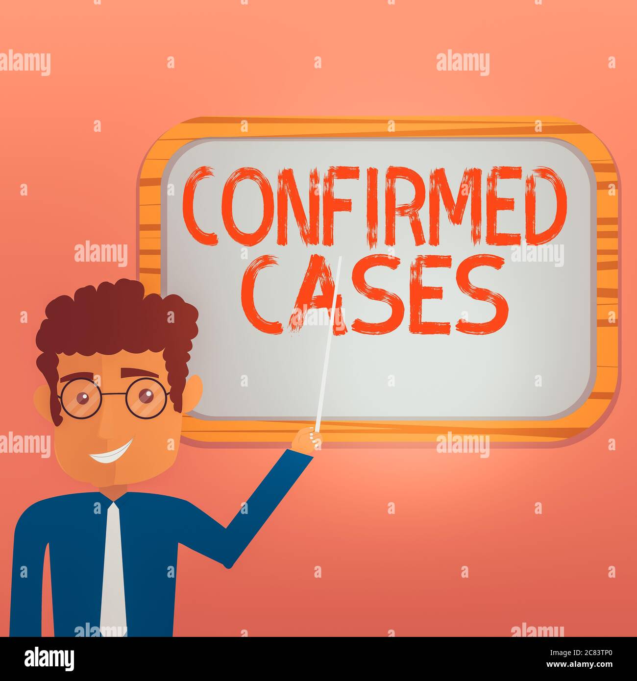 Conceptual hand writing showing Confirmed Cases. Concept meaning set of
