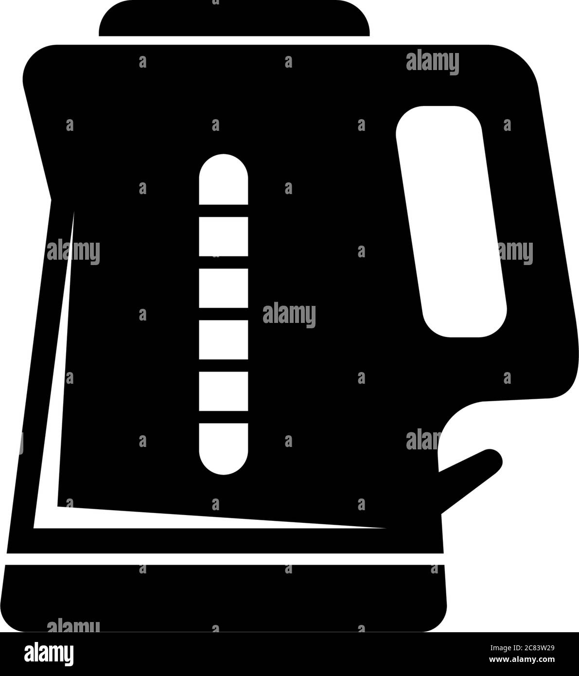 Electric Kettle, Teapot Silhouette. Flat Vector Icon illustration. Simple black symbol on white background. Electric Kettle, Teapot Silhouette sign de Stock Vector