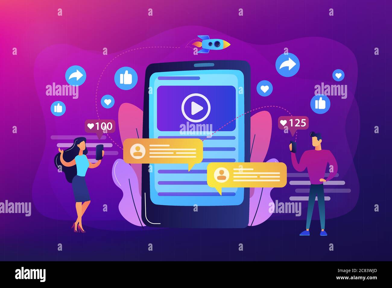 Viral content concept vector illustration Stock Vector Image & Art Alamy