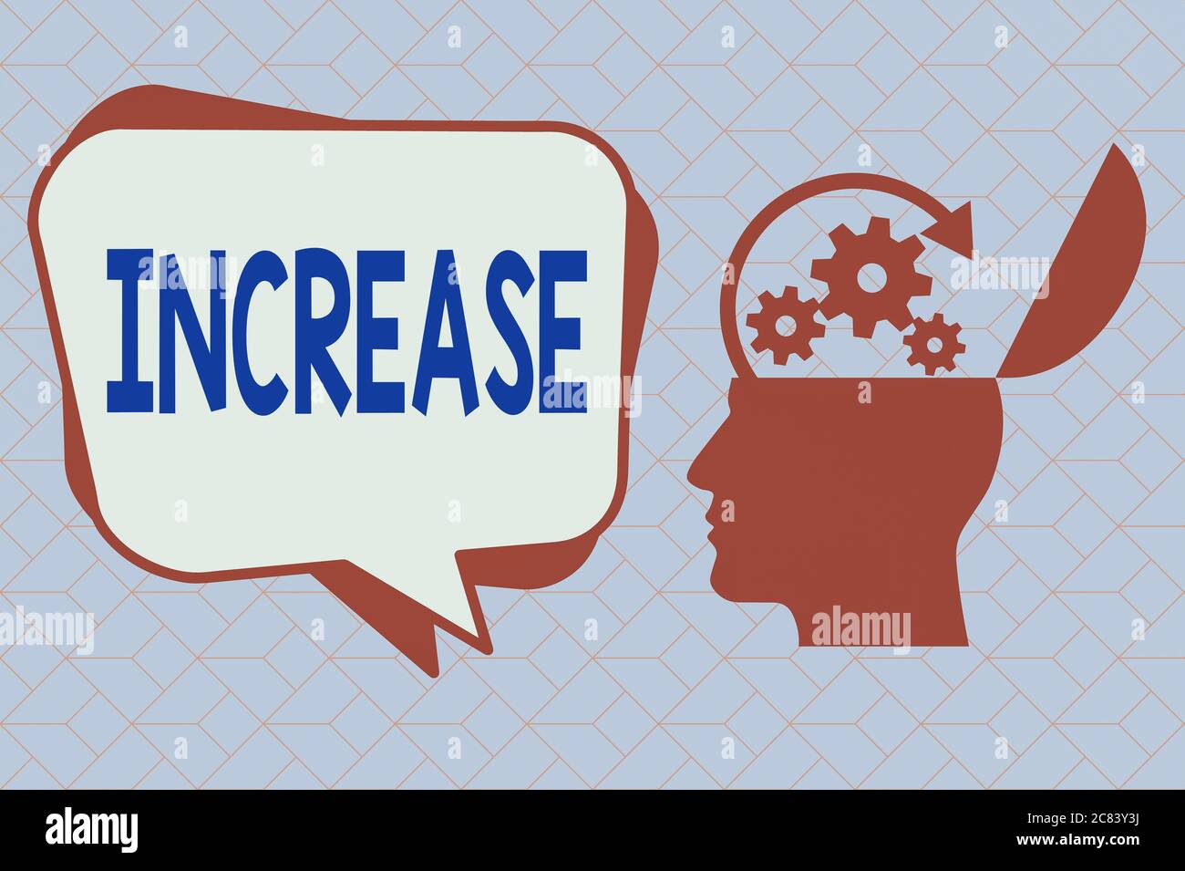 Text sign showing Increase. Business photo text the act of getting ...
