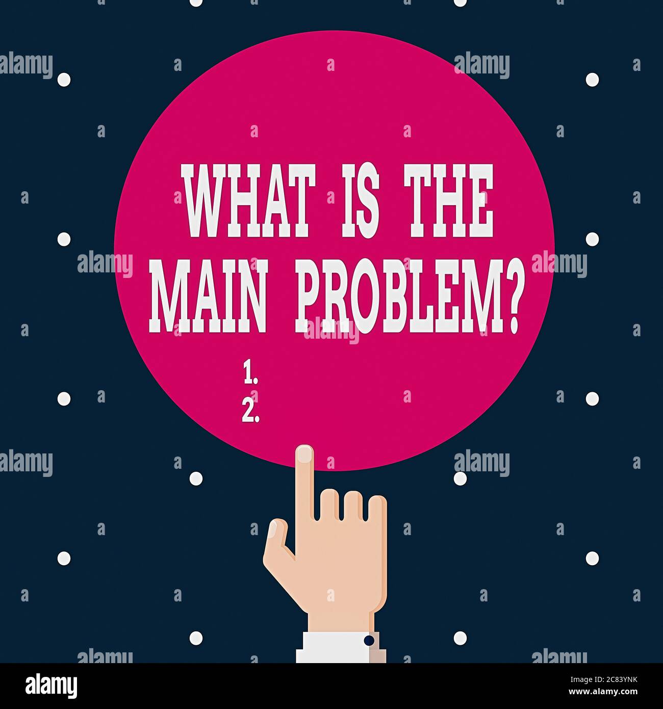 Writing note showing What Is The Main Problem Question. Business