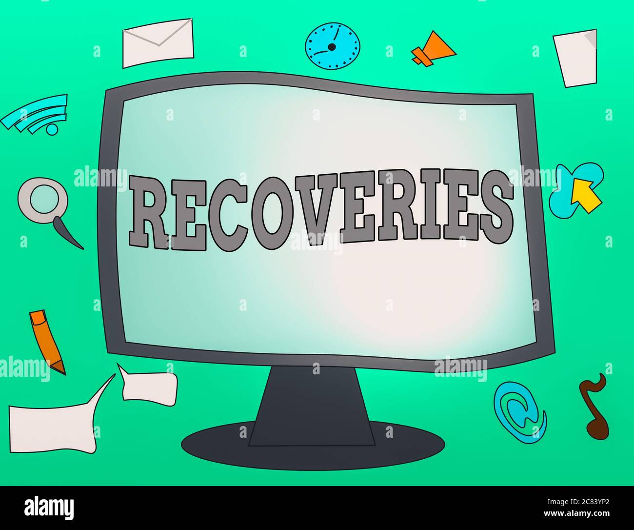 Handwriting text Recoveries. Conceptual photo process of regaining ...