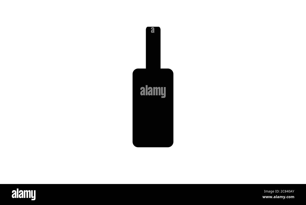 Bottle alcohol black vector illustration Stock Vector Image & Art Alamy