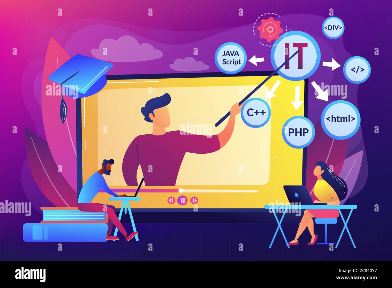 Online IT courses concept vector illustration Stock Vector Image & Art ...