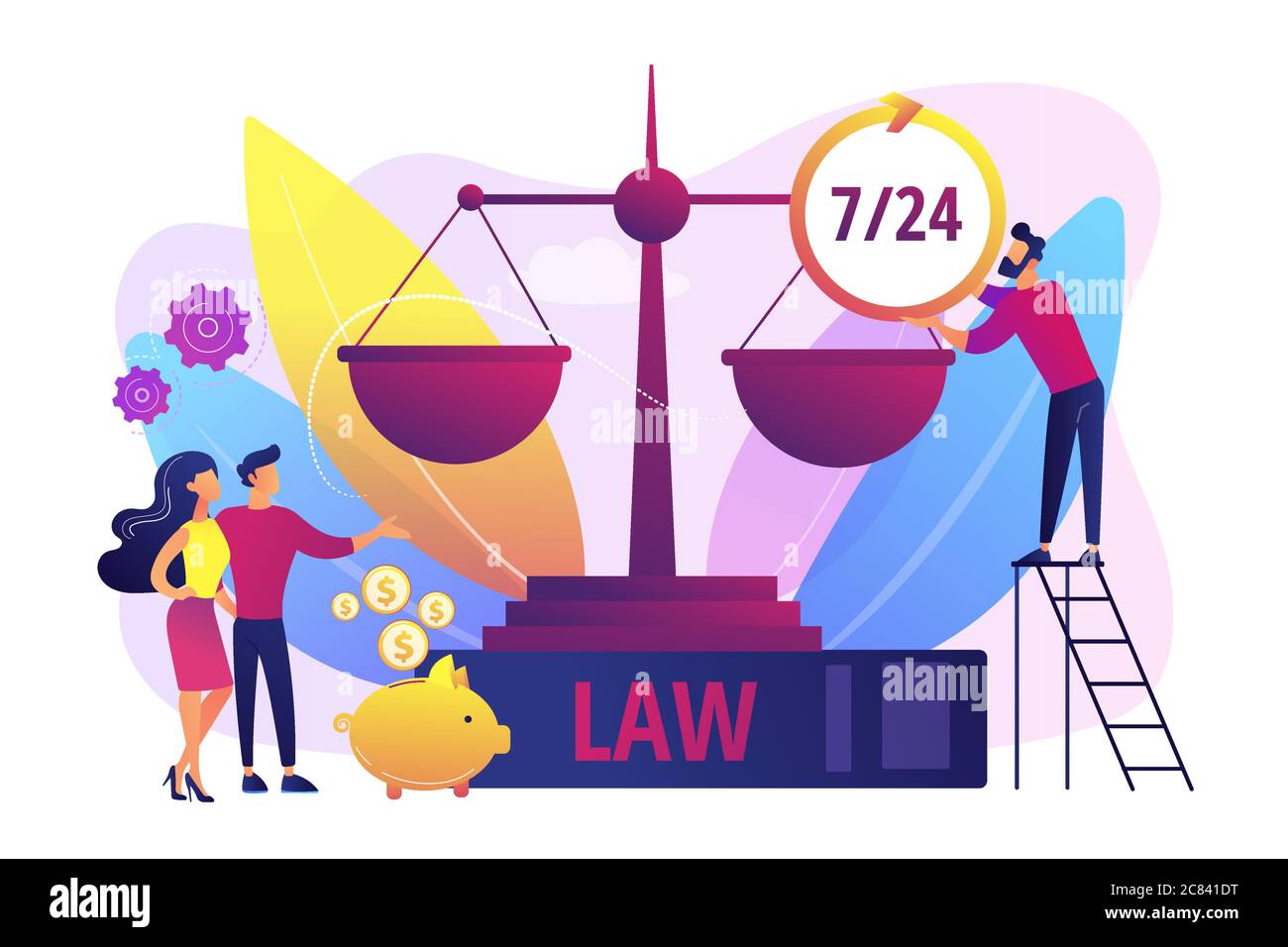 Legal services concept vector illustration Stock Vector