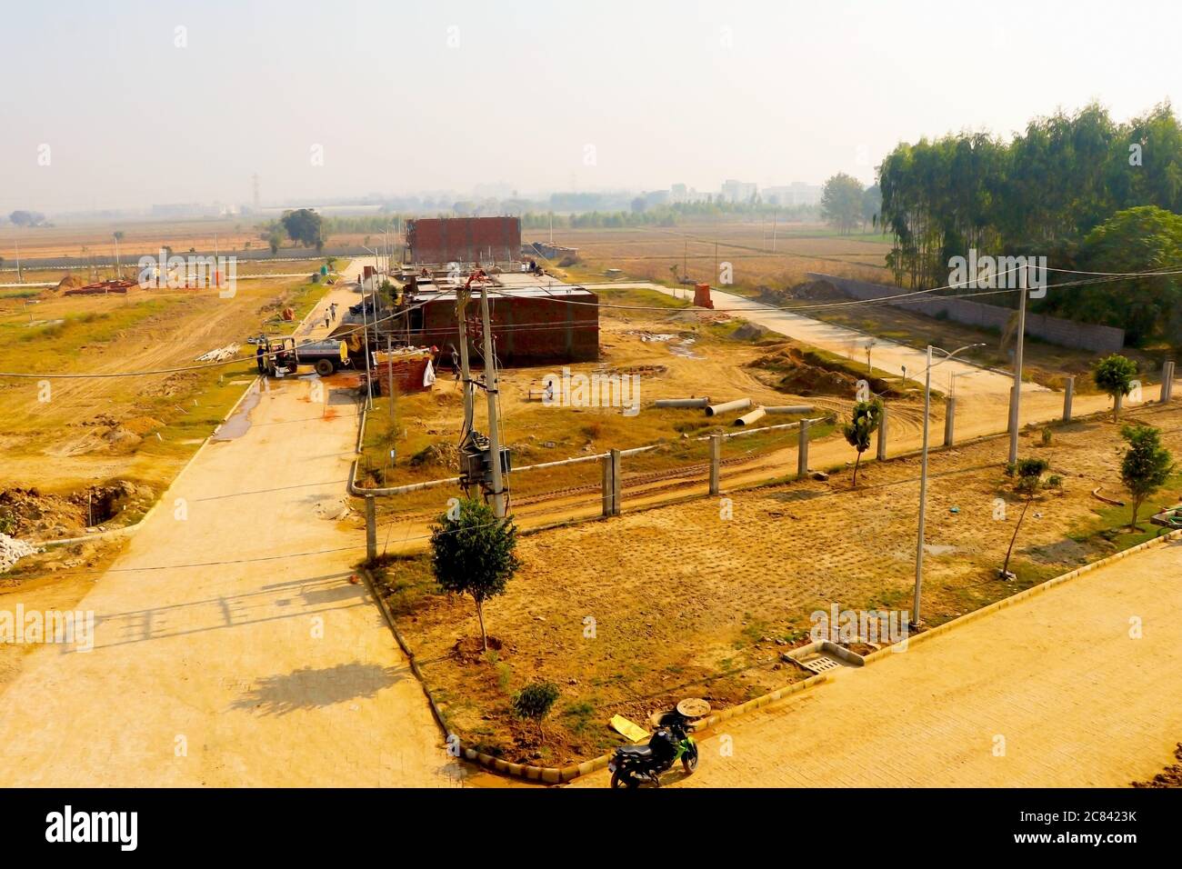 jaipur, Rajasthan, India, june 2020 Drone view of an new modern