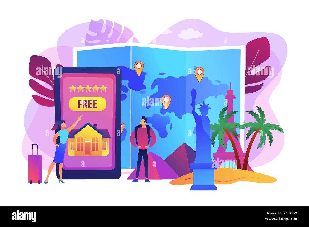 Hospitality and travel clubs concept vector illustration Stock Vector