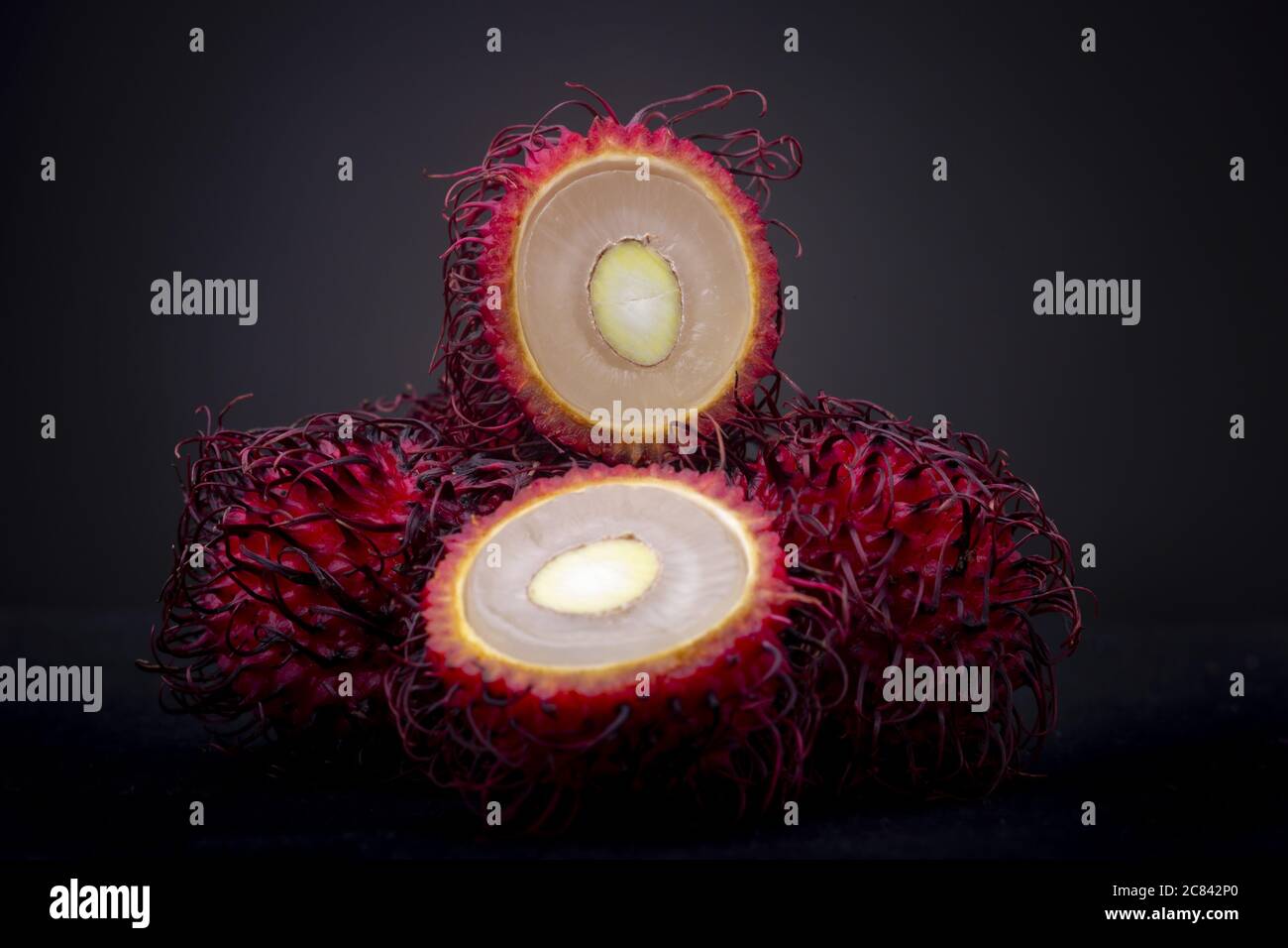Rambutan tropical exotic edible fruit Stock Photo - Alamy