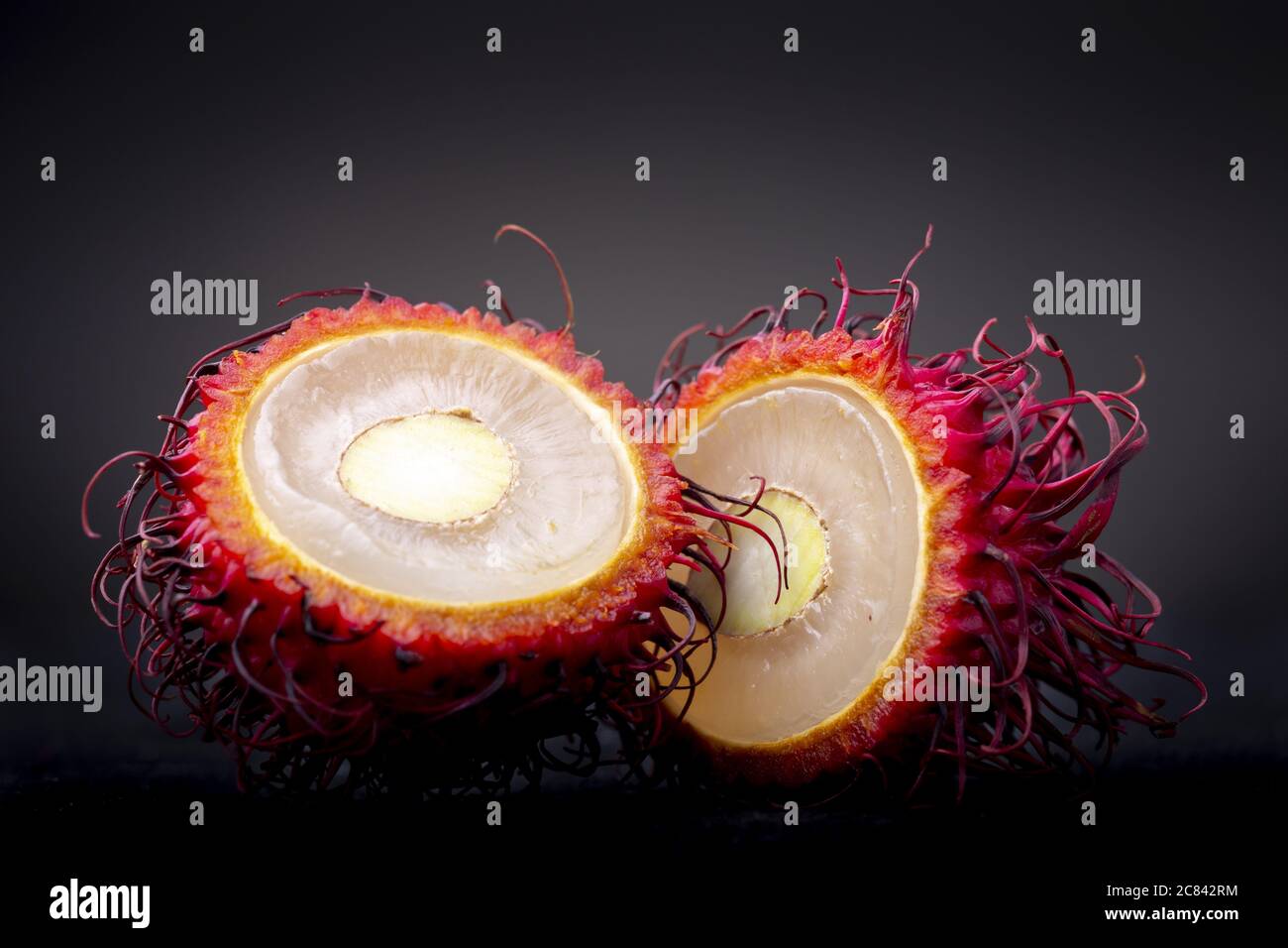 Rambutan tropical exotic edible fruit Stock Photo - Alamy