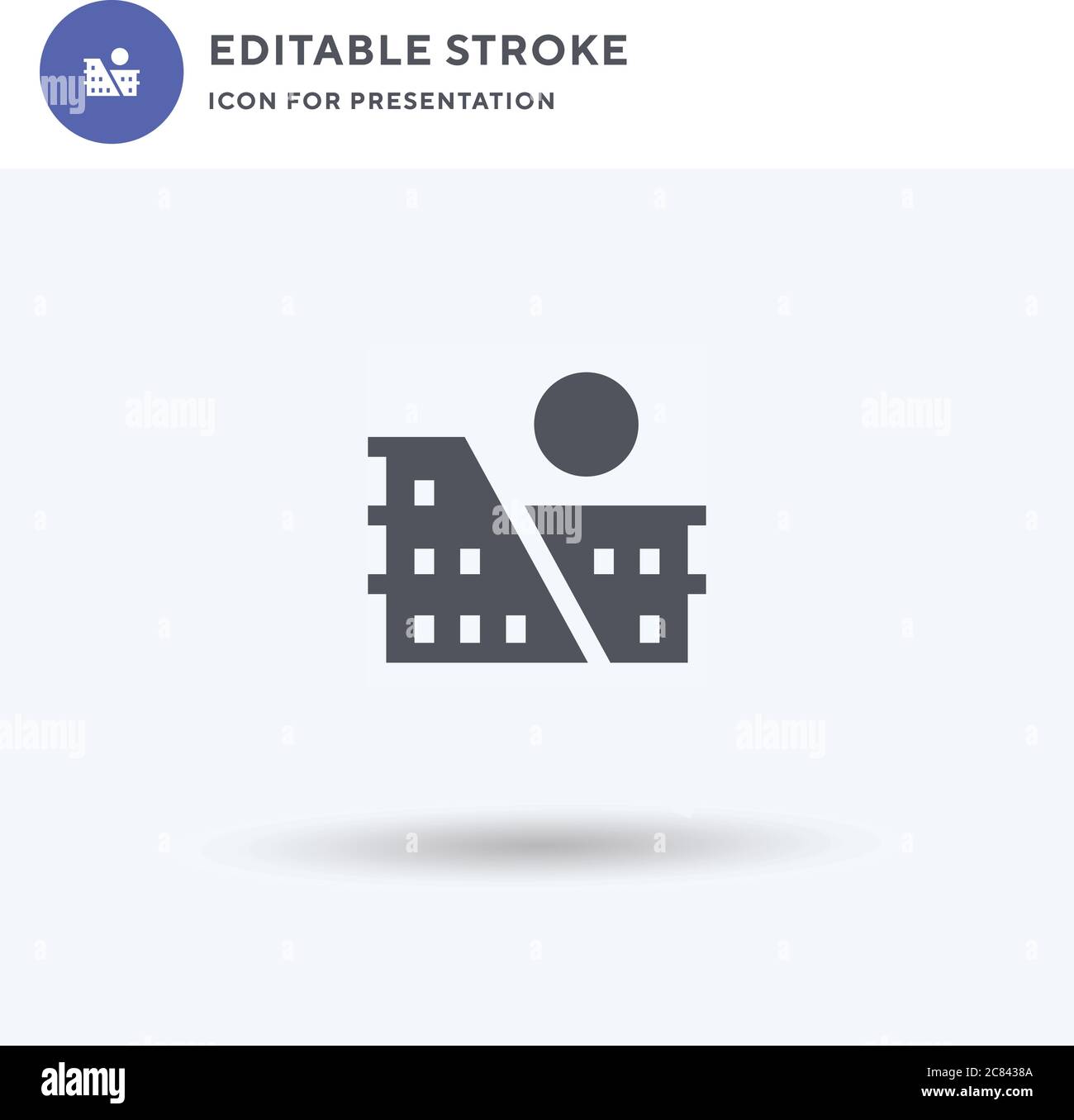 Coliseum icon vector, filled flat sign, solid pictogram isolated on ...