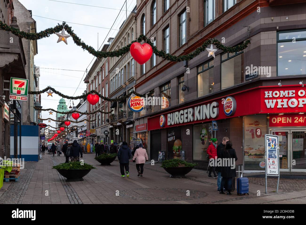 Burger King Street View Copenhagen, Denmark - December 9, 2017: Stroget Street View, Ordinary  People Walk Near The Burger King Fastfood Restaurant Stock Photo - Alamy