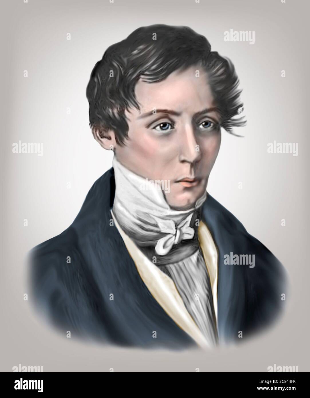 Augustin Jean Fresnel 1788-1827 French Physicist Engineer Stock Photo