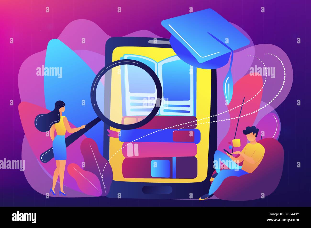 Mobile learning concept vector illustration Stock Vector Image & Art