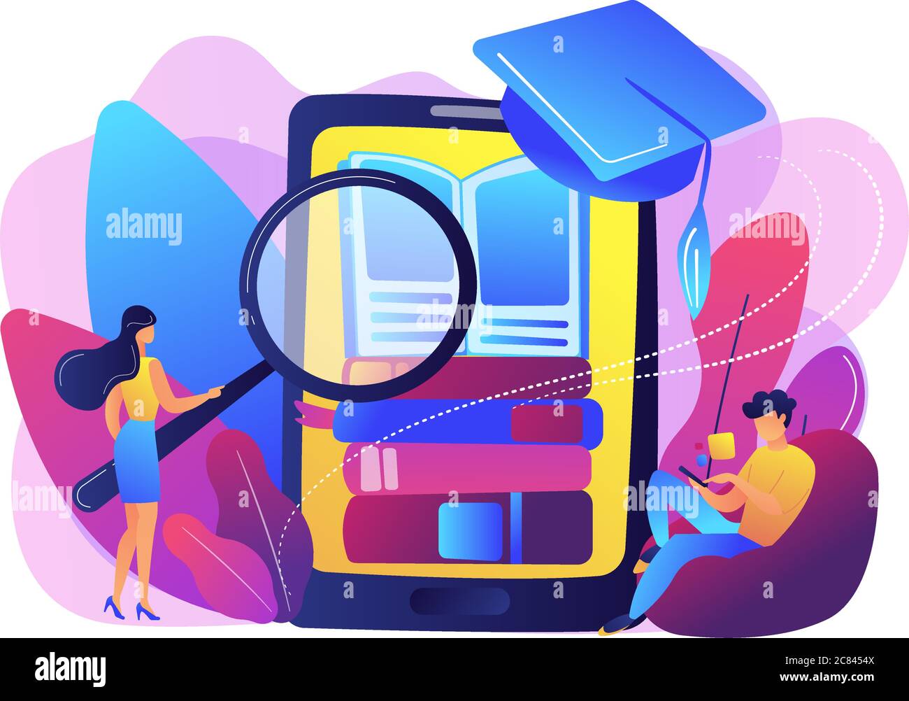 Mobile learning concept vector illustration Stock Vector Image & Art