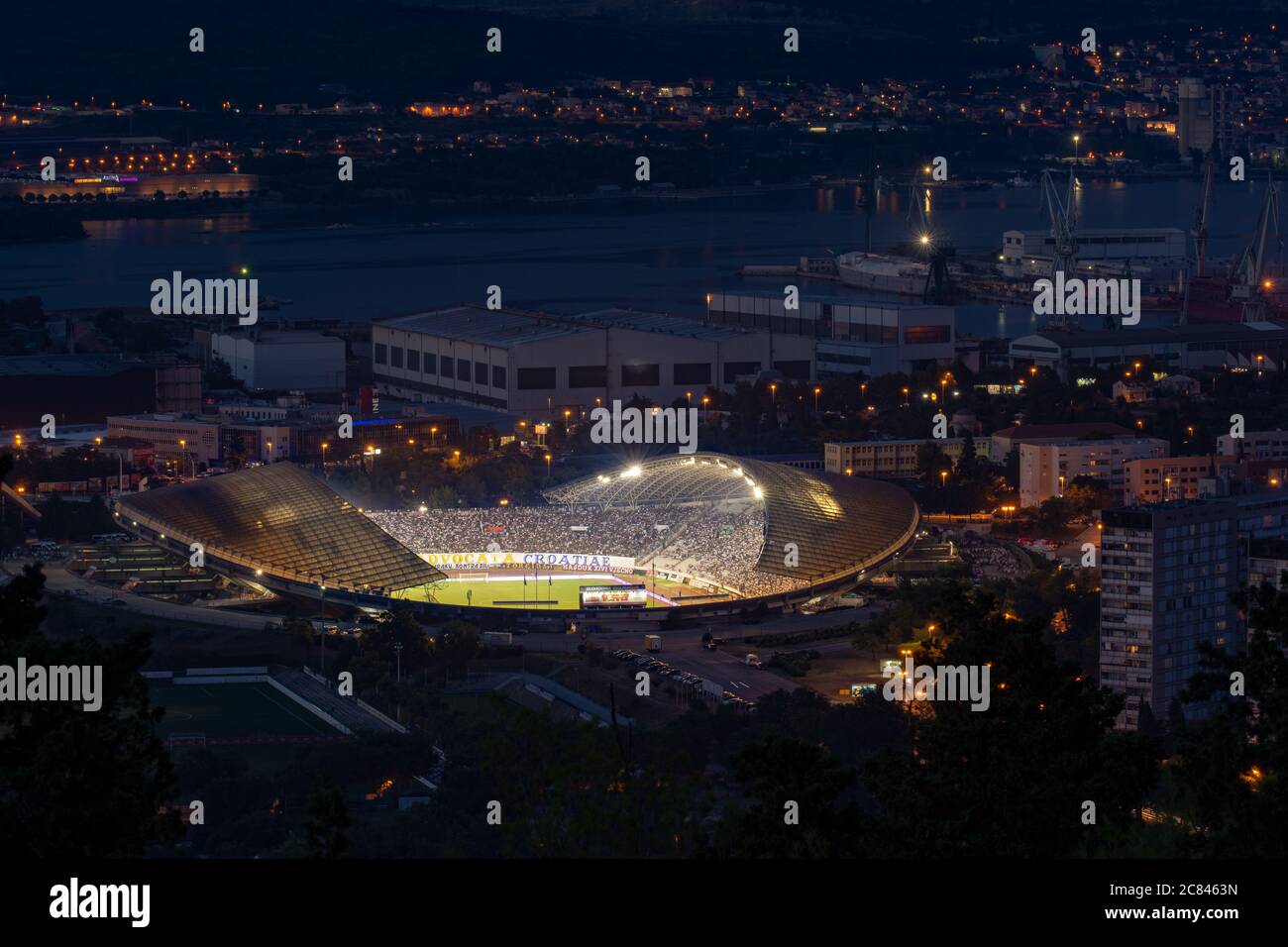 Hajduk Split Poljud stadium aerial view Coffee Mug by Brch Photography -  Fine Art America