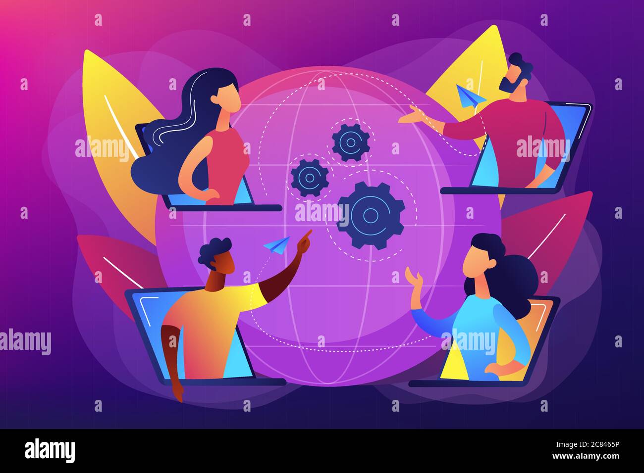 Online meetup concept vector illustration Stock Vector Image & Art Alamy