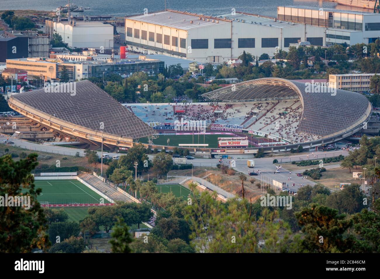 Croatian league football match between Rijeka and Hajduk Split, Stadion  Poljud, Split, Dalmatia, Croatia Stock Photo - Alamy