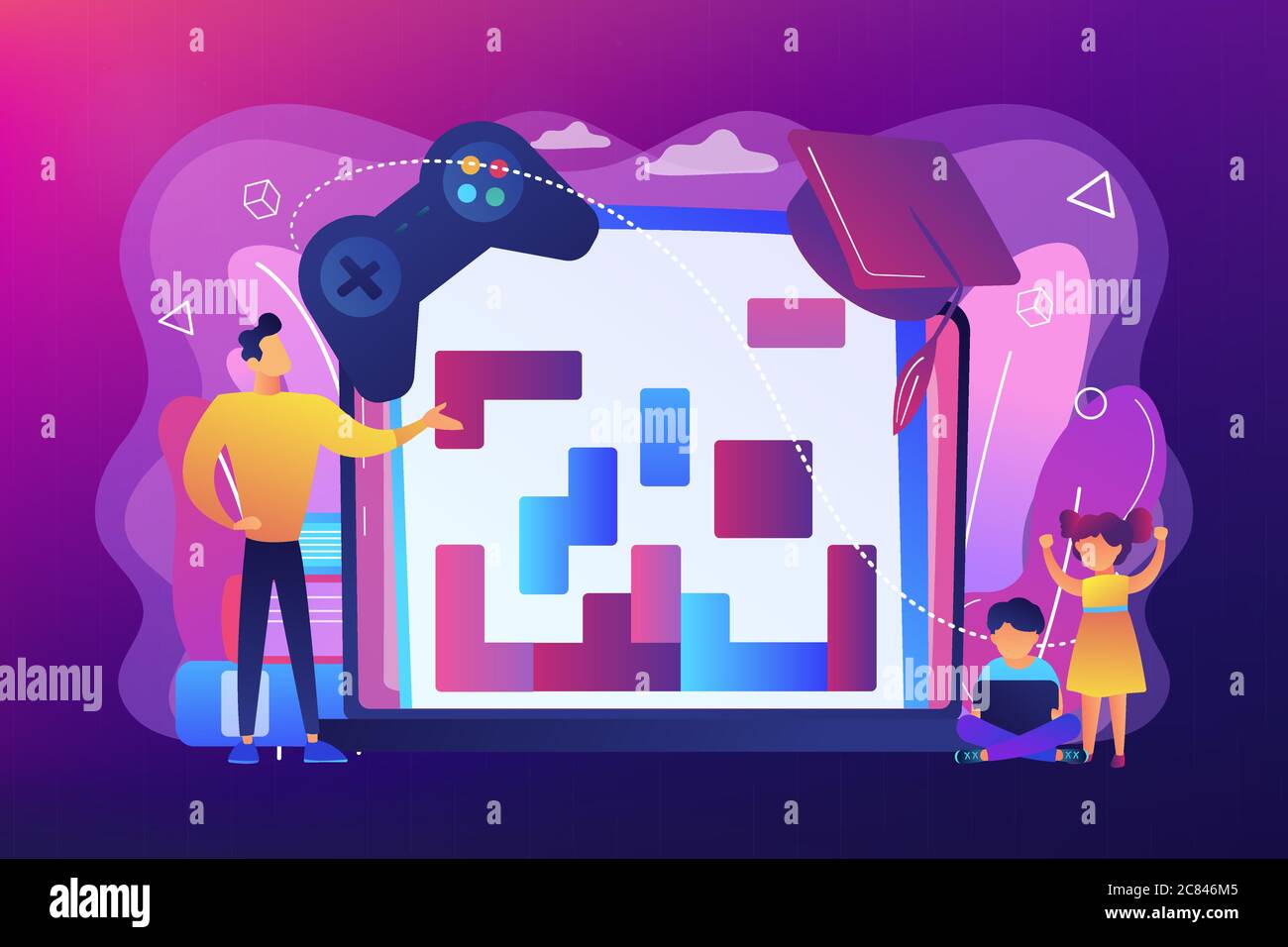 Educational game concept vector illustration Stock Vector Image & Art ...