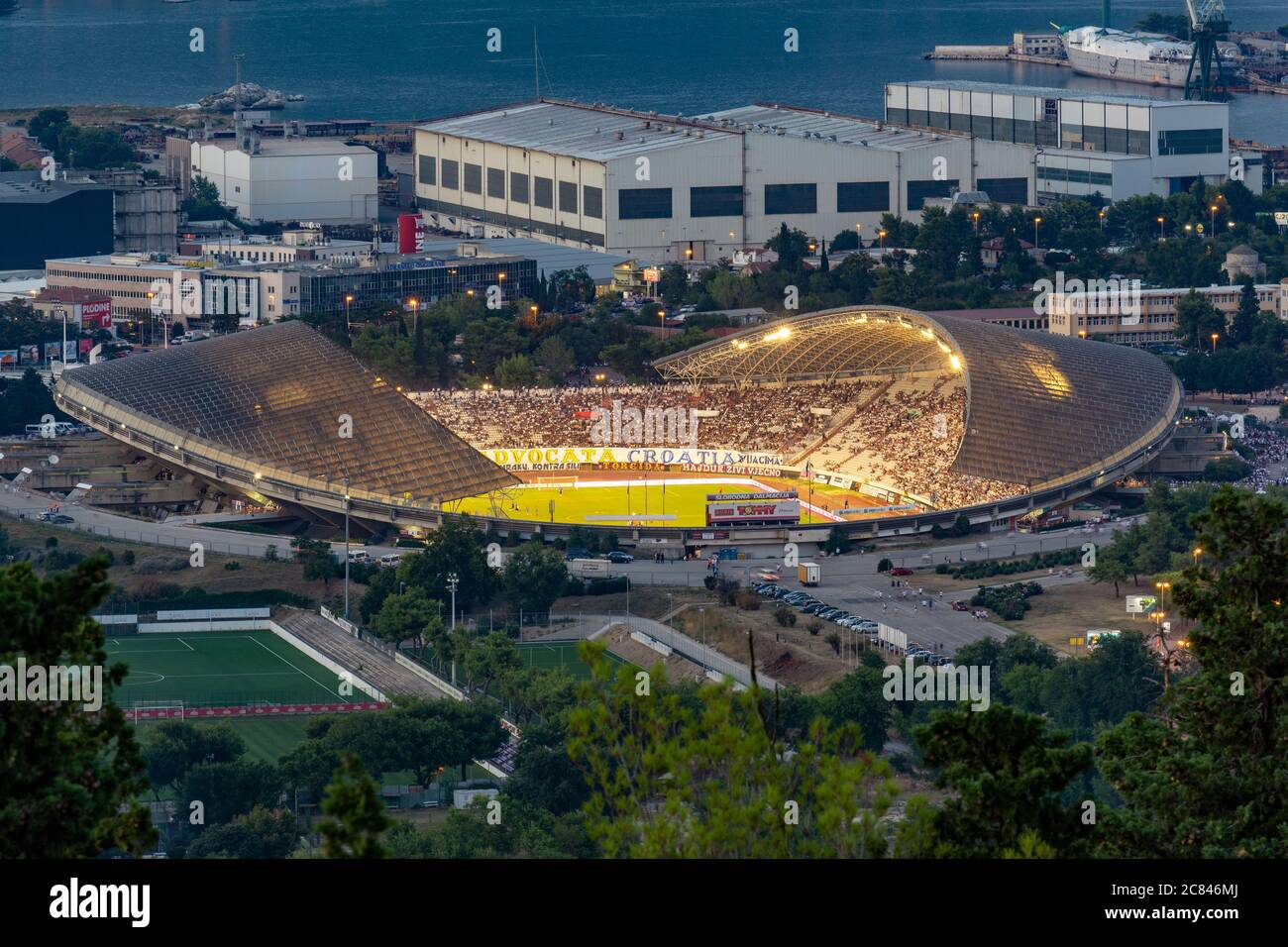 Poljud Stadium of Hajduk Split View from Across the Street Editorial Image  - Image of historic, building: 189664960