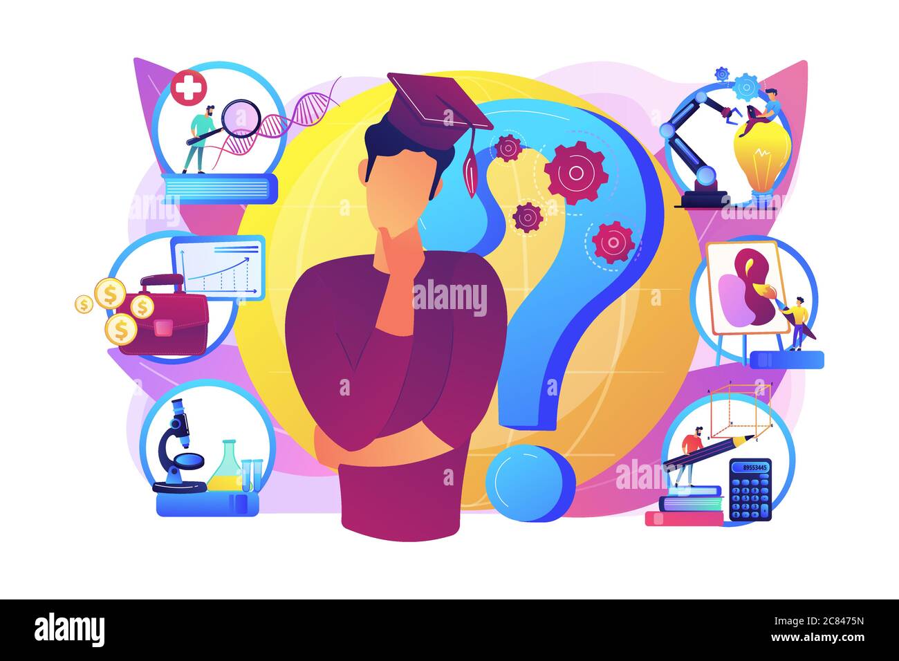 College choice concept vector illustration Stock Vector Image & Art - Alamy