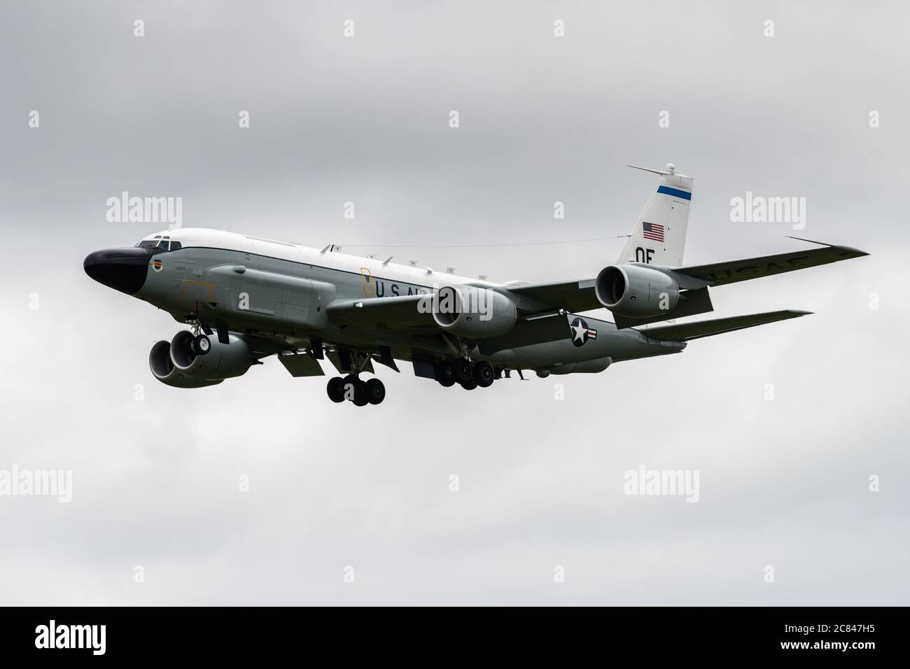 US Air Force RC-135 Rivet Joint aircraft Stock Photo