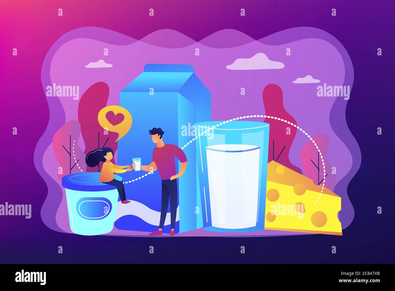 Dairy products concept vector illustration Stock Vector Image & Art - Alamy